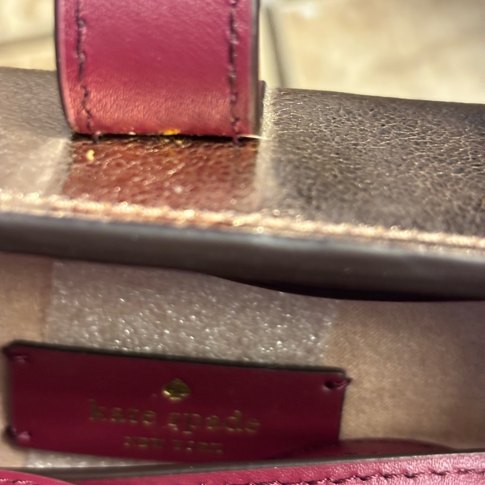 Kate Spade Gold and Burgundy Women's Bag - Picture 13 of 13